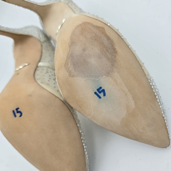 Badgley Mischka Weslee Mesh Crystal Adorned Princess Pumps, Women's Size 6 - Picture 15 of 16